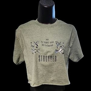 "EVEN THE TOUGHEST BREAK ONLY TO COMEBACK STRONGER" Short Sleeve Cropped T-Shirt